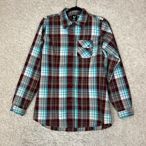 Burton Dryride Shirt Women Medium Plaid Button Up Long Sleeve Casual Outdoor